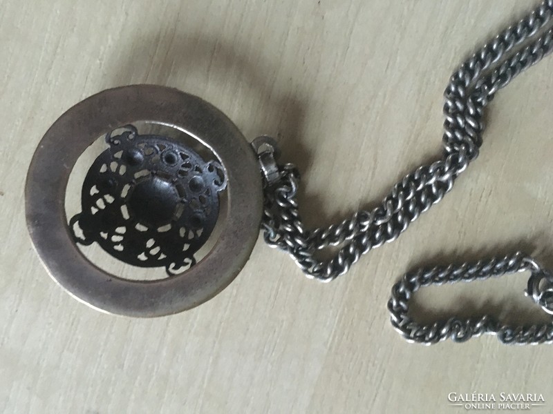 Necklace with pendant - silver-plated