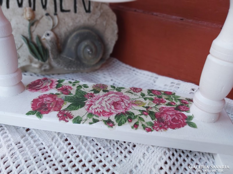 Dekupázs módszeres Borotválkozó tükör nosztalgia rózsás virágos paraszti falusi dekoráció  