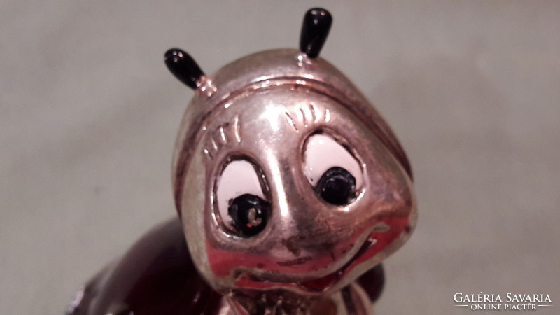 Bougelli ladybug laminated with silver