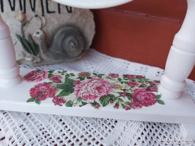 Dekupázs módszeres Borotválkozó tükör nosztalgia rózsás virágos paraszti falusi dekoráció  