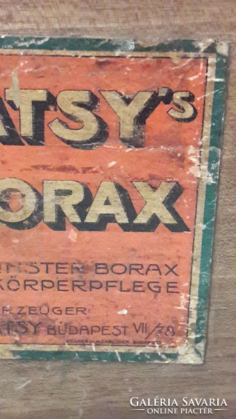 Rogátsy's toilette borax toilet paper box, advertising product