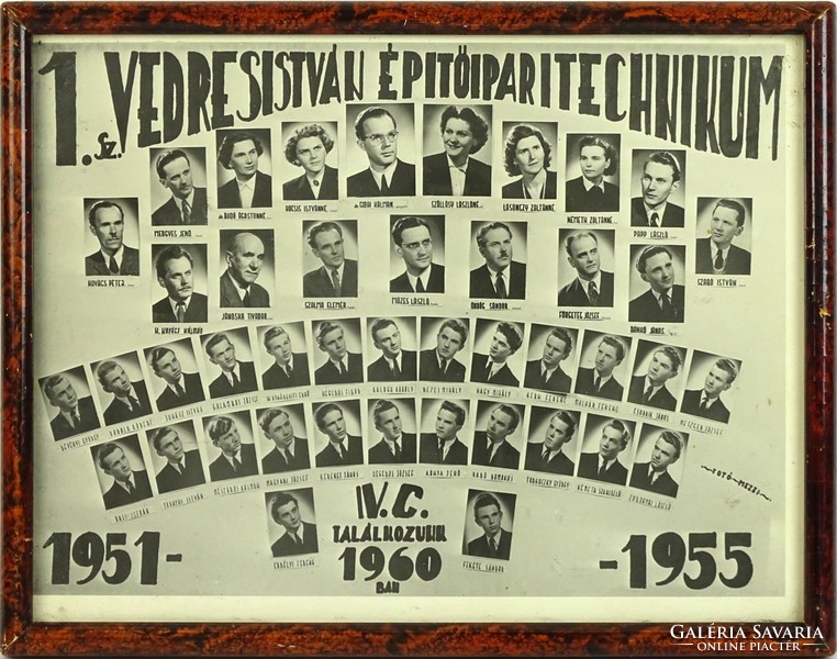 0L913 Régi SZEGEDI VEDRES tablókép 1951-55