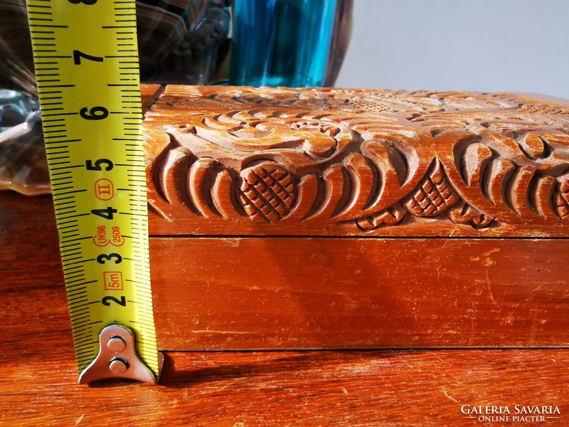 Carved Transylvanian wooden box