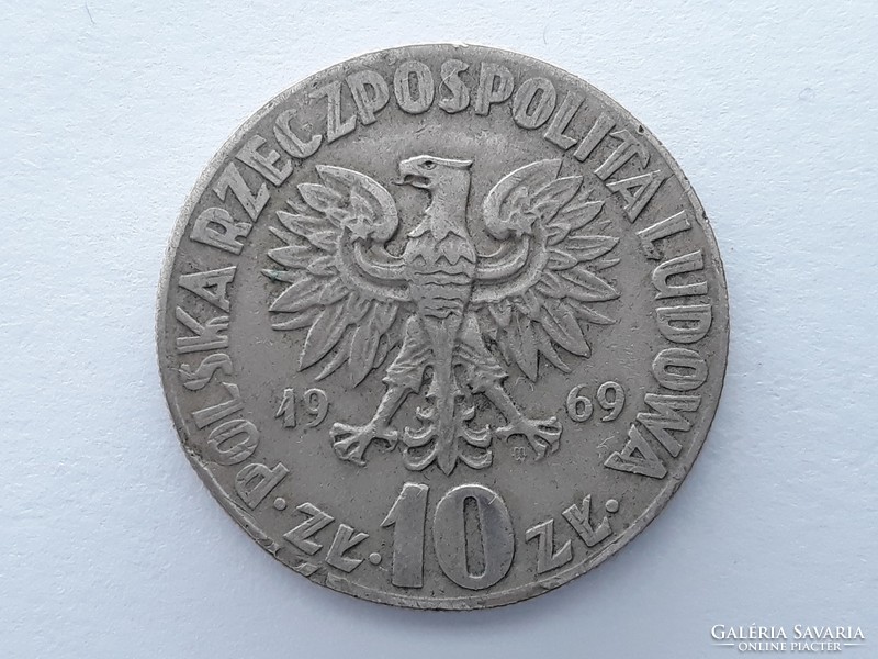 Lengyelország 10 zloty 1969 - Lengyel Mikolaj Kopernik 10 zlote érme eladó