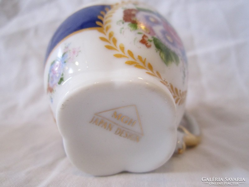 Japán aranyozott festett porcelán kávés készlet csésze és alj MGH Design 6 db