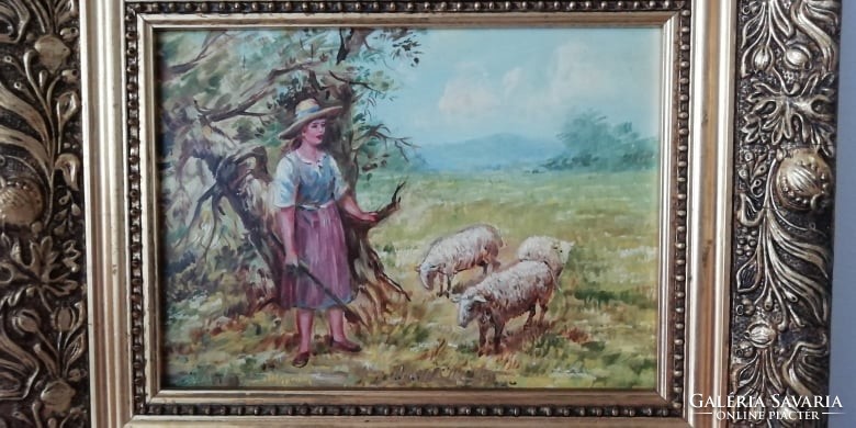 Pásztorlány a bárányokkal fetmény