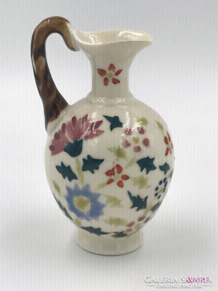 Zsolnay or fischer, antique miniature jug from the late 1800s. Rare, collectible piece.