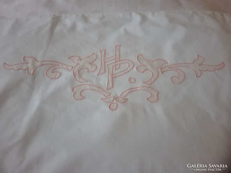 Párnahuzat, HP monogramos, tiszta pamut,  87 x 62 cm