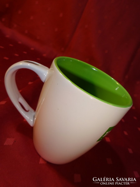 Mömax reklám pohár, zöld a belseje, felső átmérője 8,5 cm. Vanneki!
