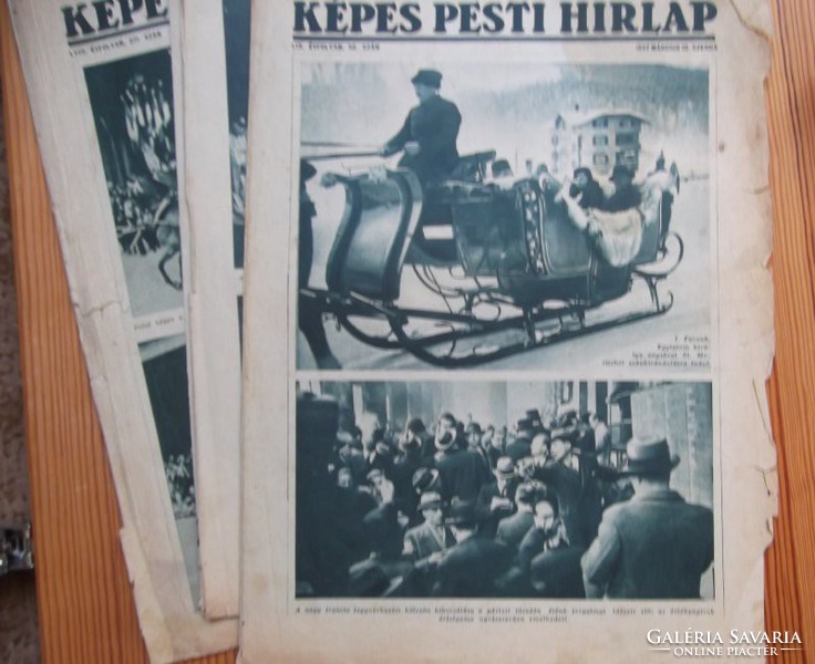 Kepes Pest newspaper 1936-1937 (9 pieces)