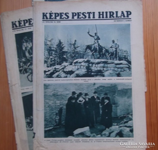 Kepes Pest newspaper 1936-1937 (9 pieces)