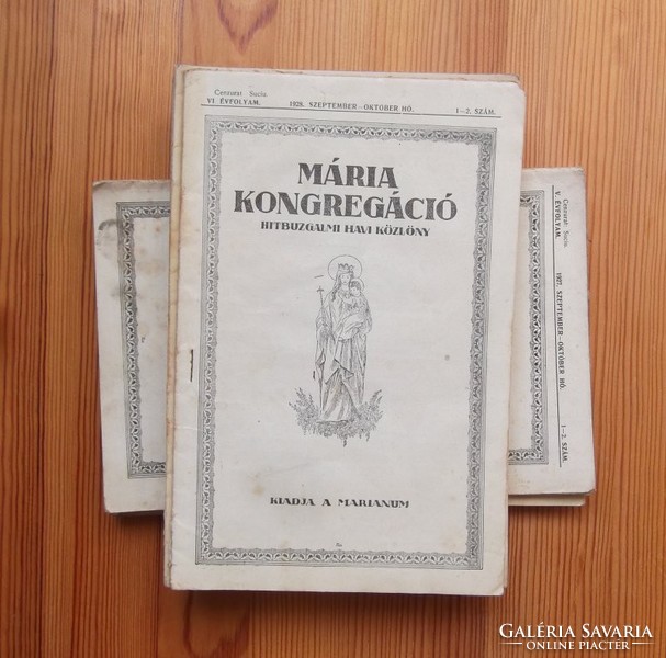 Mária Kongregáció - hitbuzgalmi havi közlöny 1927-1928 - 16 db képekkel