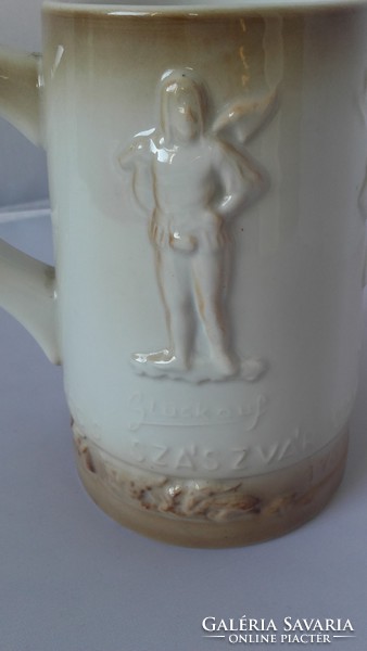 Old Zsolnay miner's jar