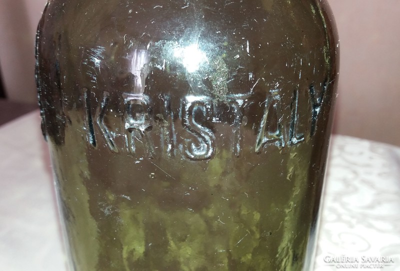 Régi "Kristály" címeres ásványvizes üveg palack
