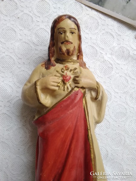 Régi nagyméretű gipsz szobor, Jézus figura