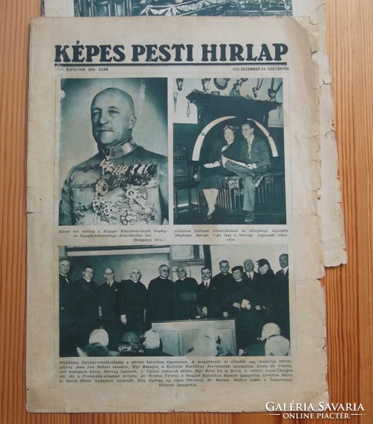 Kepes Pest newspaper 1936-1937 (9 pieces)