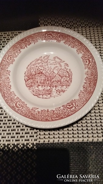 Pink English style report plate deep
