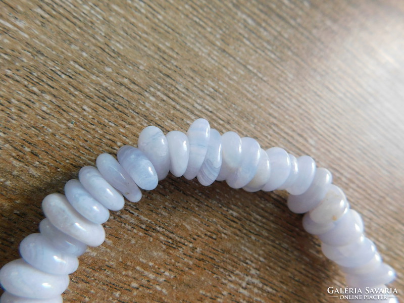 Original natural chalcedony necklace 47.5 cm