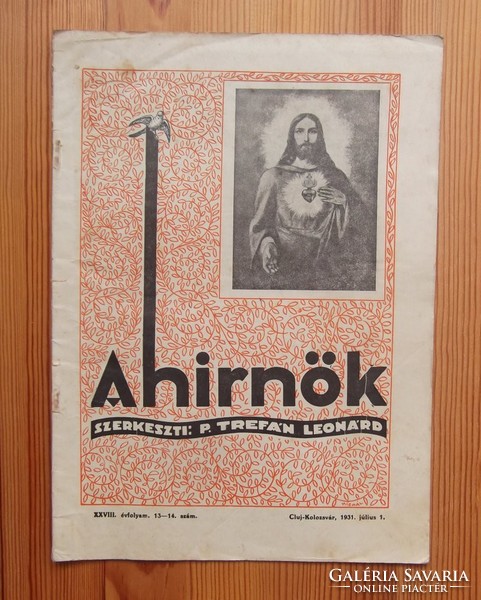 A Hirnök - szerk.: P.Trefán Leonárd - XXVIII. évf. 13-14. szám Cluj-Kolozsvár, 1931. július 1.