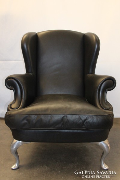 A159 design leather armchair with ears