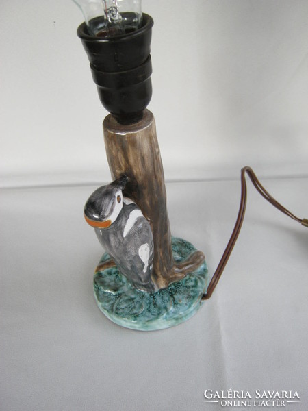 Woodpecker retro ceramic lamp fixture