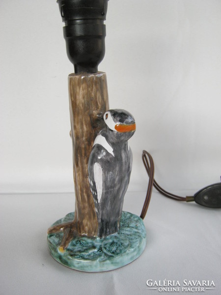 Woodpecker retro ceramic lamp fixture