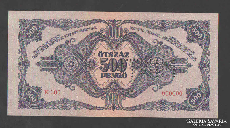 500 Pengő 1945. Letter 