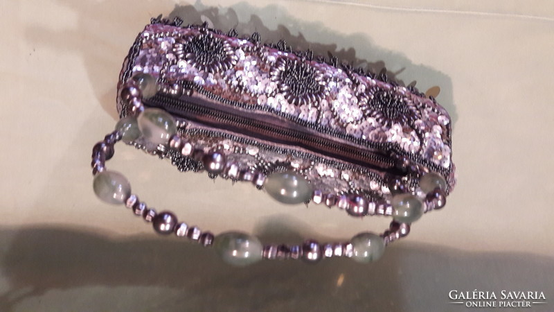 Ezüstszürke színű alkalmi táska, retikül