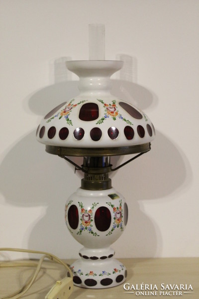 Veb kunst-glas asztali lámpa