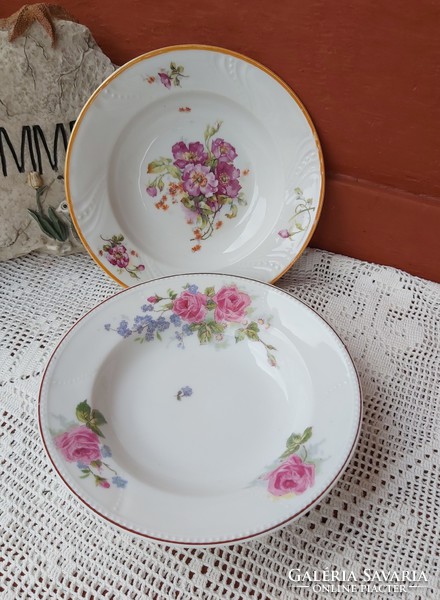 Gyönyörű virágos falitányérok tányérok Falitányér  porcelán  rózsás virágos Gyűjtői darab