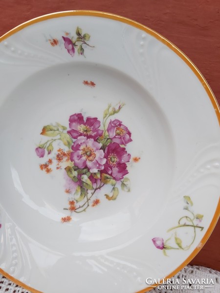 Beautiful floral wall plates plates wall plate porcelain rosy floral collection piece