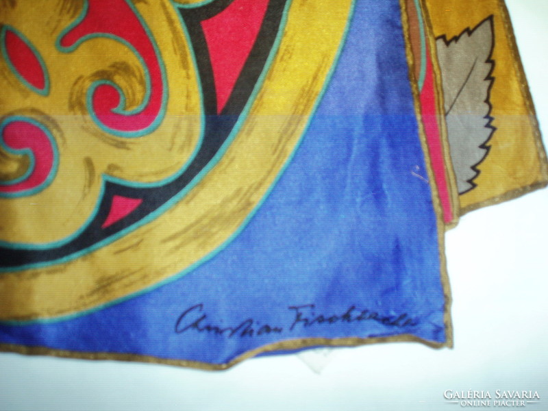 Vintage Christian Fischbacher selyemkendő