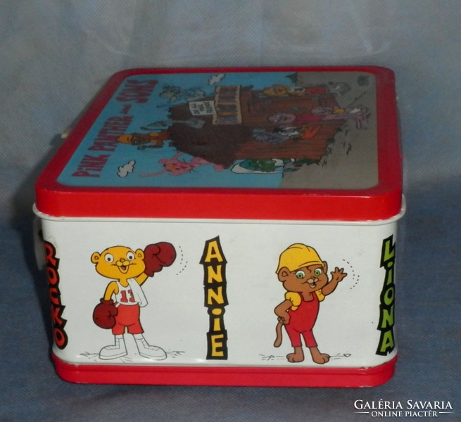 Metal box suitcase for children's snack / old American /