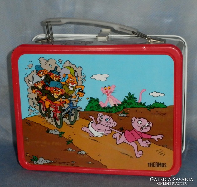 Metal box suitcase for children's snack / old American /