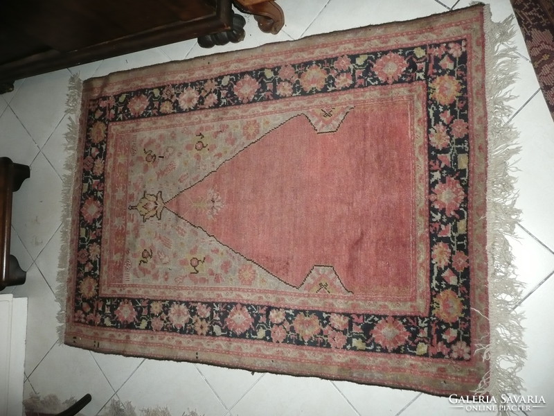 Antique guaranteed hand-knotted Persian prayer rug, Anatolian-Gordes, around 1950