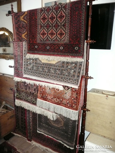 Guaranteed hand-knotted, antique Persian carpet, western Turkestan-tekke around 1940