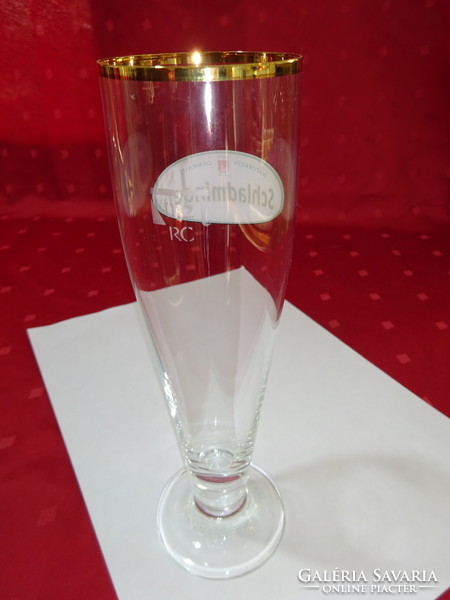 Schladminger crystal glass, gold rim, six pieces, size 2 dl. He has!