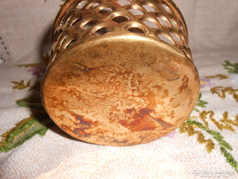 Copper flower basket.