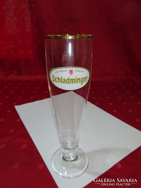 Schladminger crystal glass, gold rim, six pieces, size 2 dl. He has!
