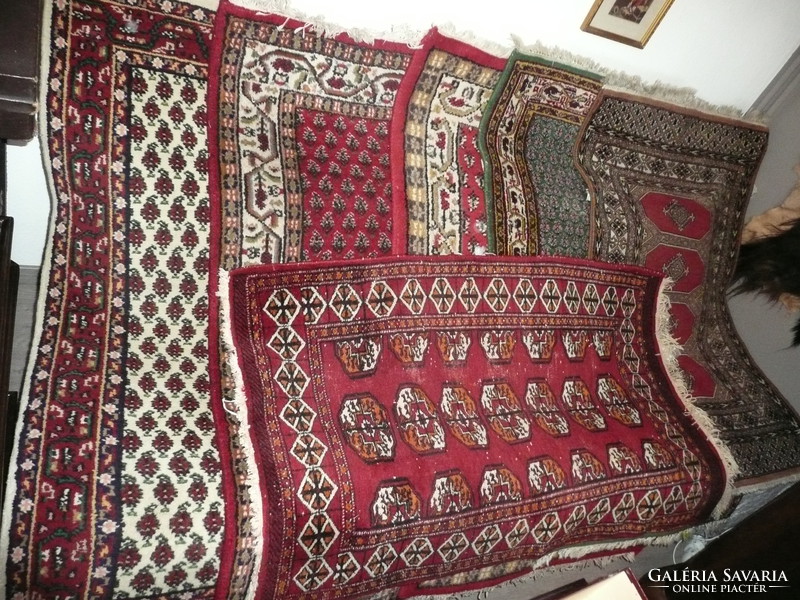 Antik, garantáltan kézi csomózású perzsa szőnyeg, Bokhara-Pakisztán 1940-50 környéke
