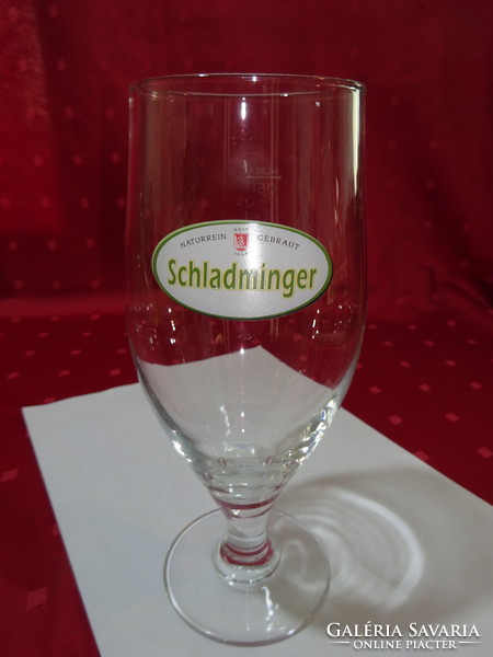 Schladminger francia kristály  söröspohár, fél literes, magassága 20,5 cm. Vanneki!