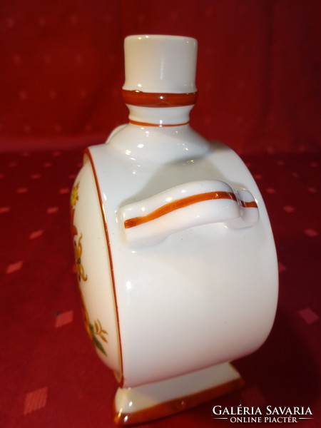 Zsolnay porcelain bottle, antique, with shield seal, brown border. He has!