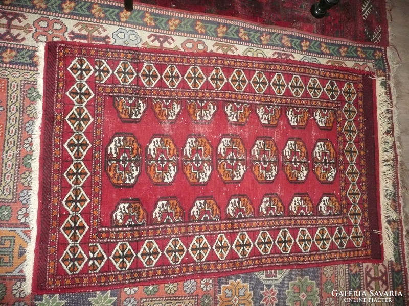 Antique, guaranteed hand-knotted, Persian carpet, western Turkestan-tekke around 1940