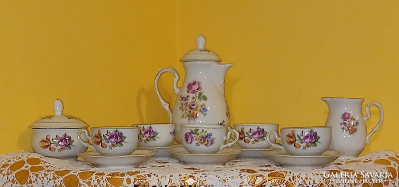 Volkstedt pastorale gdr floral coffee cups pouring sugar etc.