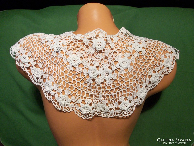 Old beautiful crochet lace collar