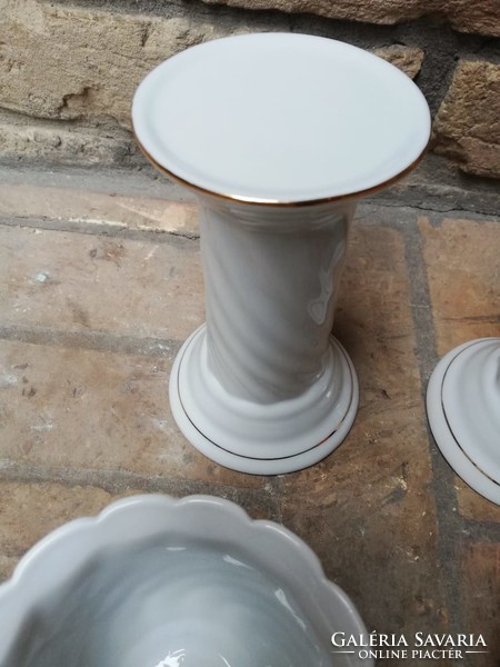 Porcelán posztamens-virágtartó-kaspó