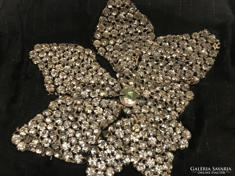 Antik, kézzel varrt alkalmi táska Swarovski kristályokkal