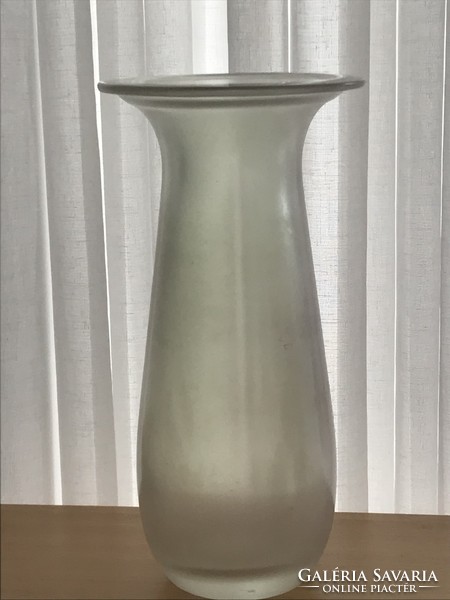 Irizáló antik üvegváza, 25,5 cm magas