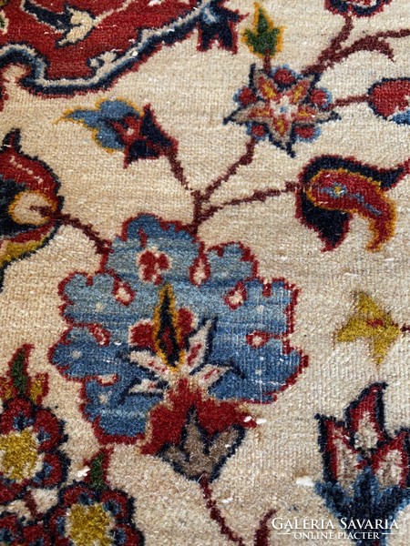 Kézi Csomózású Antik Isfahan Perzsa Szőnyeg 106x180