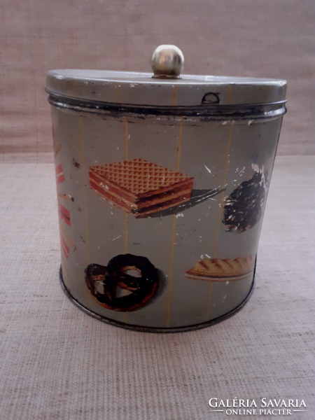Régi ritka Julius Meinl kávés doboz ajándék szatyor és gyújtóval